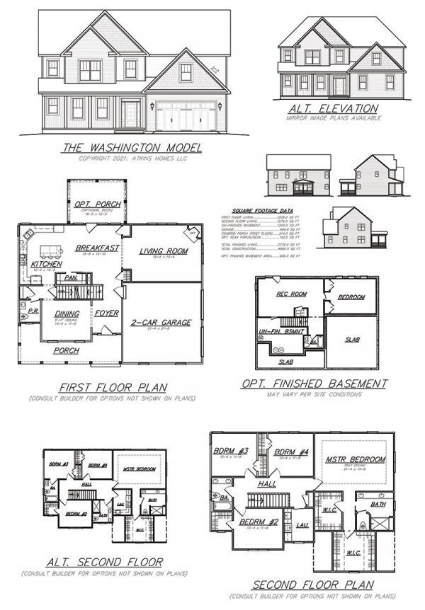 Washington Plan Atkins Homes Northern Virginia Home Builder
